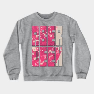 Aberdeen, Scotland City Map Typography - Blossom Crewneck Sweatshirt